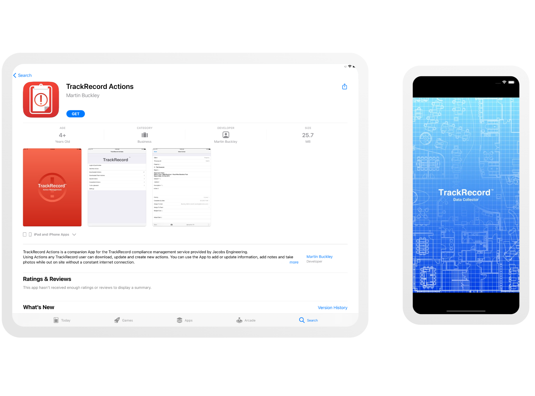 Track Record companion apps